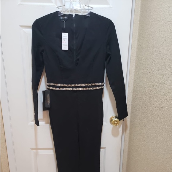 Black jumper suit with gold diamond - Picture 1 of 3